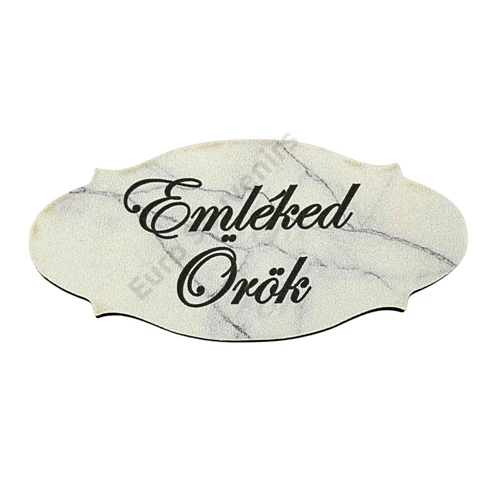 KEGYELETI TÁBLÁCSKA "Emléked örök" 10x4,8 cm