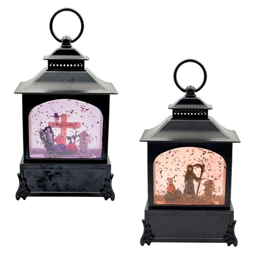 LÁMPÁS LEDES HALLOWEEN, HANGOT ADÓ 1/12 28x14,5 cm 2 SZÍNBEN