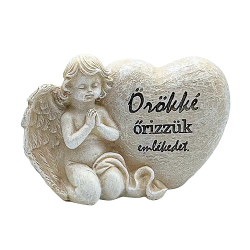 ANGYAL SZÍVVEL FELIRATOS 12/48 11x16x7,5 cm