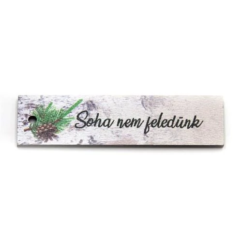FA TÁBLÁCSKA- SOHA NEM FELEDÜNK 7x2 cm