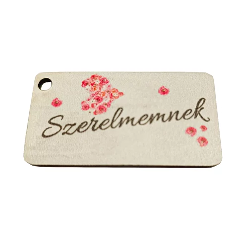 FA TÁBLÁCSKA- SZERELMEMNEK 6,5x3,5 cm