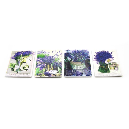 HŰTŐMÁGNES 12/288 LEVENDULÁS 4 FÉLE 6,3x8,2 cm