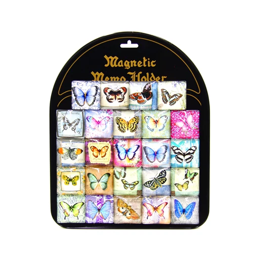 ÜVEGMÁGNES LEPKÉS 24/144/576 átm.4 cm..