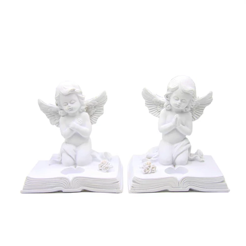 ANGYAL MÉCSESTARTÓVAL 1/12 21x18x11,5 cm  2 FÉLE