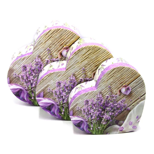 PAPÍRDOBOZ 3 DB SZÍV 1/30 LEVENDULÁS 24x21x9,5 cm