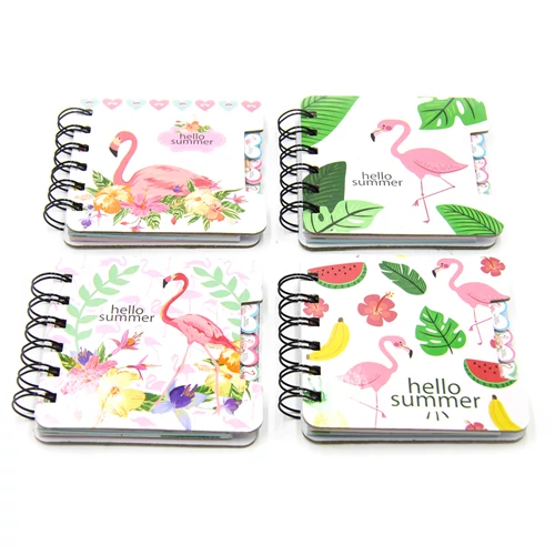 NOTESZ FLAMINGÓS 20/480 9x10x1 cm. 4 FÉLE