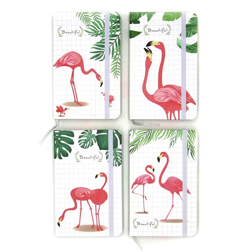 NOTESZ FLAMINGÓS 16/96 4 féle 21x14x1.5 cm