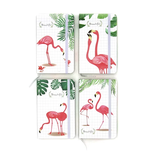 NOTESZ FLAMINGÓS 24/144 4 féle 14x9x1.5 cm
