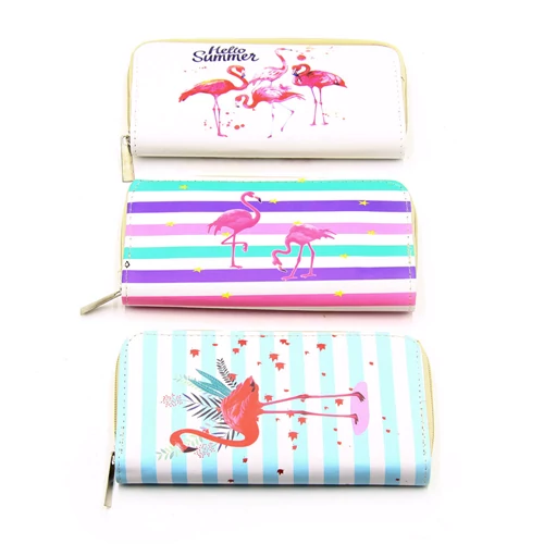 PÉNZTÁRCA 12/240 FLAMINGOS 18,5x9,5 cm 3 FÉLE 