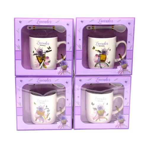 BÖGRE SZETT DÍSZDOBOZBAN LEVENDULÁS 1/120 4 féle 2dl 14x14x7,5cm