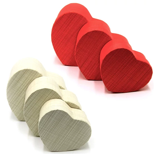 PAPÍRDOBOZ SZÍVALAKÚ 3DB PIROS ,FEHÉR 1/96 15x14x7,5cm 13x12x6cm 11,5x10x5cm