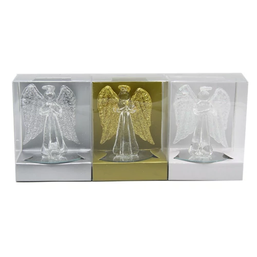 ÜVEGANGYAL 1/168 ARANY,EZÜST,FEHÉR 7.5x6 cm