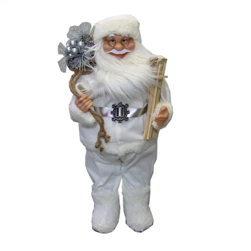 MIKULÁS ÁLLÓ 1/4 60 CM FEHÉR RUHÁS