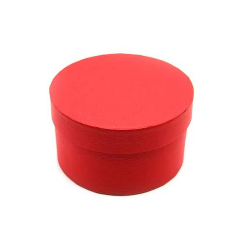 PAPÍRDOBOZ KEREK 4/96 14x8 cm PIROS
