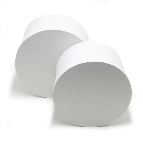 PAPÍRDOBOZ KEREK 2 DB 1/24 18x11; 16x10 cm FEHÉR