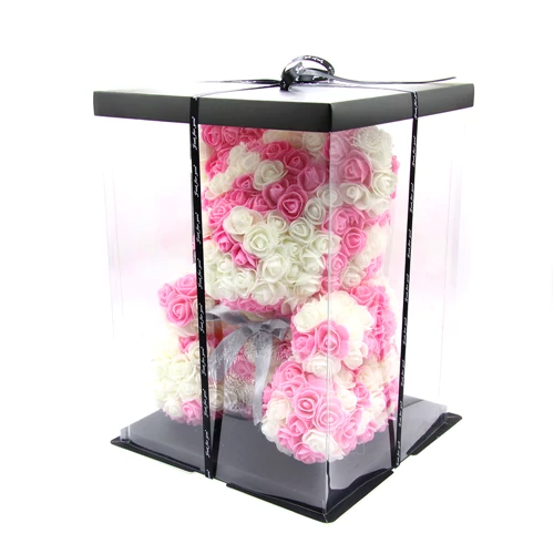 RÓZSAMACI 40 CM MIX PINK 1/16  DÍSZDOBOZBAN