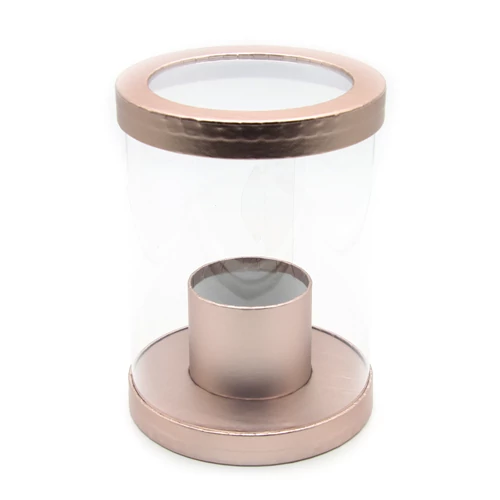 VIRÁGDOBOZ HENGER 1/84 ROSEGOLD 14,5x20 cm 