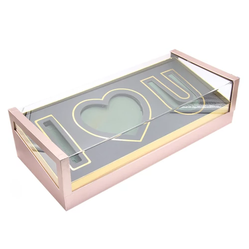 VIRÁGDOBOZ AKRIL 1/8 ROSEGOLD 50x22,5x13 cm 