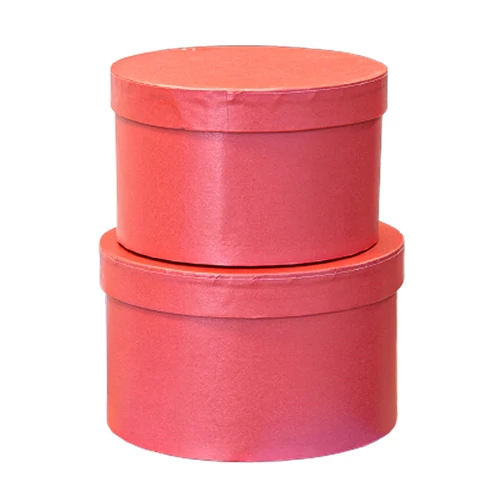 PAPÍRDOBOZ KEREK 2 DB 1/24 18x11; 16x10 cm KORALL