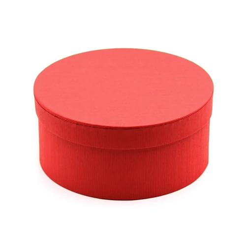 PAPÍRDOBOZ KEREK 1/30 22x10 cm PIROS