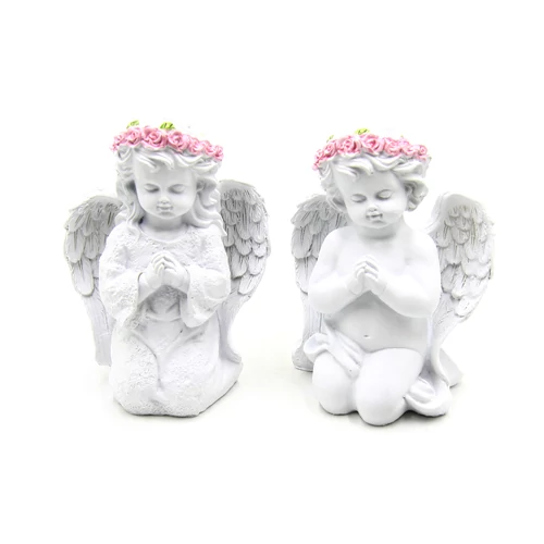 ANGYAL TÉRDELŐ VIRÁGOS 1/48 16x12x8 cm 2 FÉLE