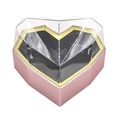 SZÍVDOBOZ 1/40 18x18x11 cm ROSEGOLD