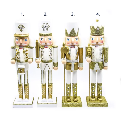DIÓTÖRŐ 1/12 38 CM FEHÉR-ARANY 4 FÉLE