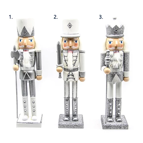 DIÓTÖRŐ 1/12 38 CM FEHÉR-EZÜST 3 FÉLE