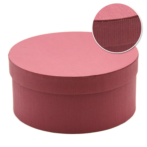 PAPÍRDOBOZ KEREK 1/30 22x10 cm BORDÓ
