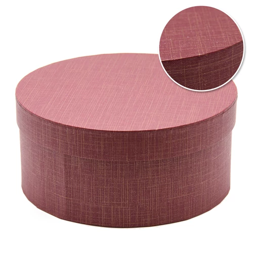 PAPÍRDOBOZ KEREK 1/30 22x10 cm BORDÓ