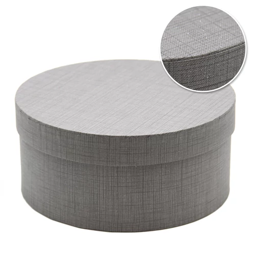 PAPÍRDOBOZ KEREK 1/30 22x10 cm SZÜRKE