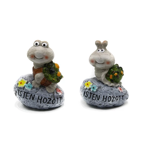 TEKNŐS, CSIGA KÖVÖN ISTEN HOZOTT FELIRATTAL 2/32 12,5X9,3X16,6 cm