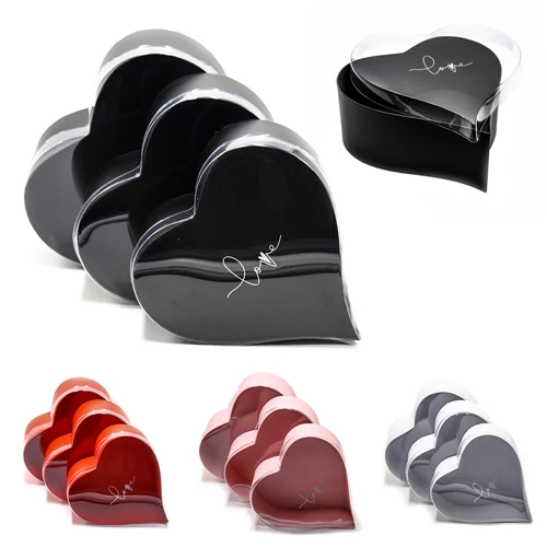 PAPÍRDOBOZ SZÍV 3 DB 1/30 24,7x26,5X11,5; 23x24,5x10; 21x22,5x8,5 cm 4 SZÍNBEN