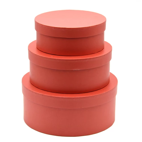 PAPÍRDOBOZ KEREK 3 DB 1/36 21,5x9; 18,5x7,5; 15,5x6 cm KORALL