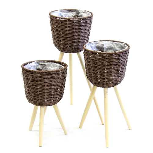 VIRÁGTARTÓ 3 DB 1/8 COFFE 25x42; 25x53; 25x67 cm