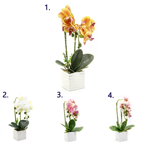 ORCHIDEA KASPÓBAN LED VILÁGÍTÁSSAL 1/24 36 cm 4 SZÍNBEN