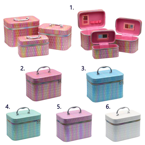 KOZMETIKAI TÁSKA 3 DB 1/24 23,5x15x17;21x14x13,5;19x10x11 cm 6 SZÍNBEN