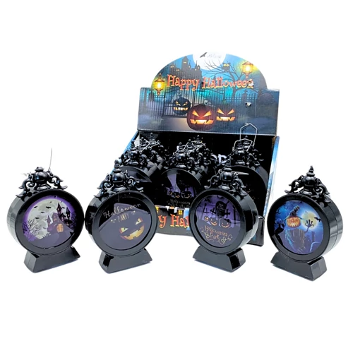 LÁMPÁS HALLOWEEN LEDES 12/480 8x13 cm 4 FÉLE
