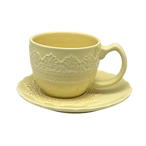 CSÉSZE+ALÁTÉT SÁRGA 1/6 ALÁTÉT: 15 cm; CSÉSZE: 7x9 cm