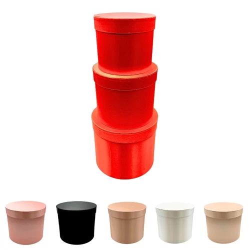PAPÍRDOBOZ 3 DB SZATÉN 1/18 16,5x14;19,5x16,5;23x19,5 cm 6 SZÍNBEN