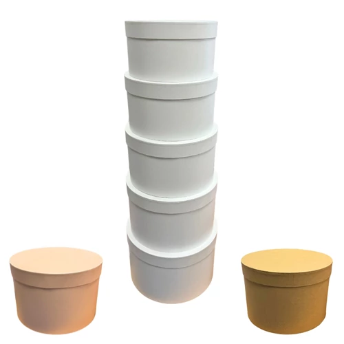 PAPÍRDOBOZ 5 DB 1/6 24x13,5;26x15;28x17;30x19,5;32x21 cm 3 SZÍNBEN