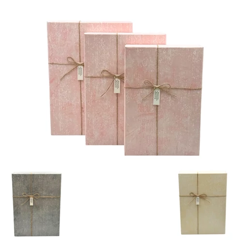 PAPÍRDOBOZ 3 DB 1/24 33x24x9,5;31x22x8;29x20x7,5 cm 3 SZÍNBEN