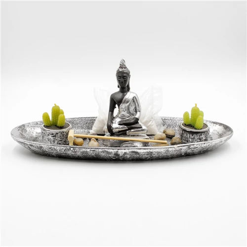 BUDDHA ZEN-GARDEN 1/18  33x14 cm  -tálca, 12x6 cm -buddha