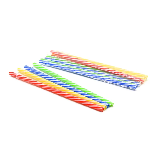 SZÍVÓSZÁL CSÍKOS 12 DB MŰANYAG 23 cm