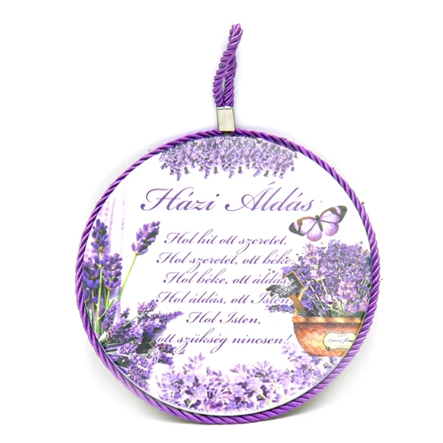 HÁZI ÁLDÁS PLAKETT KEREK 17 cm