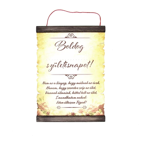 PERGAMEN SZÜLETÉSNAPOS (NŐI) 20cmx28cm