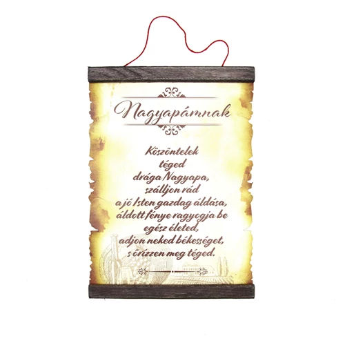 PERGAMEN NAGYAPÁMNAK 20cmx28cm