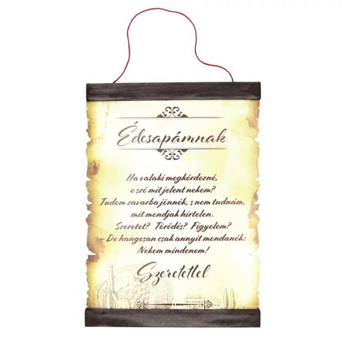 PERGAMEN ÉDESAPÁMNAK 20x28 cm