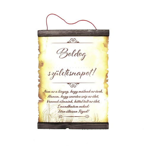 PERGAMEN SZÜLETÉSNAPOS (FÉRFI) 20cmx28cm