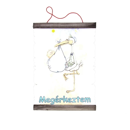 PERGAMEN MEGÉRKEZTEM (KISFIÚ) 20cmx28cm
